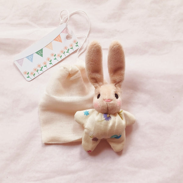 Tiny bunnies - Spring print, ears up, pale yellow