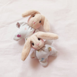 Tiny bunnies - Spring print, lop eared,pale blue
