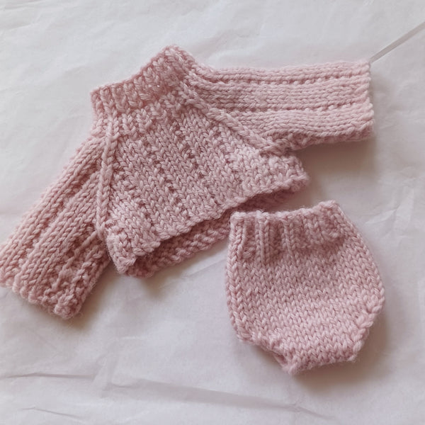 Midi doll funnel neck sweater and bloomer set