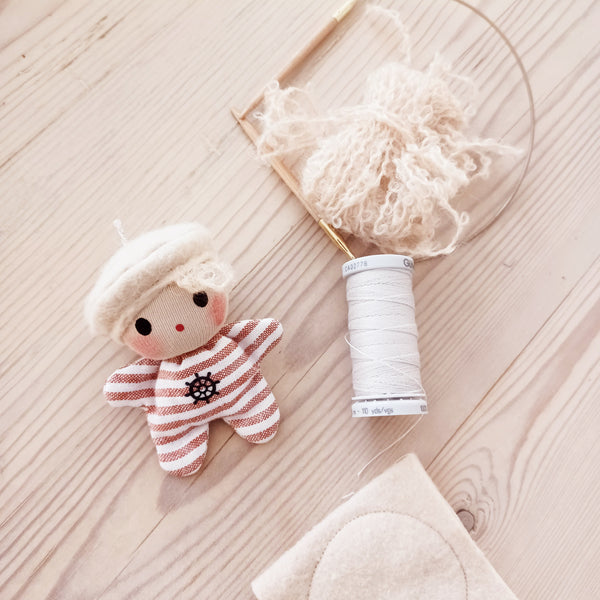 Tiny baby dolls - sailing stripes