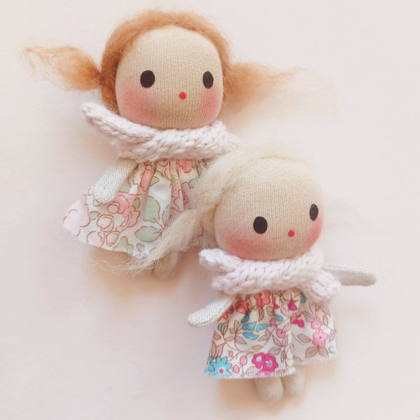 Teeny dolls in pink liberty florals