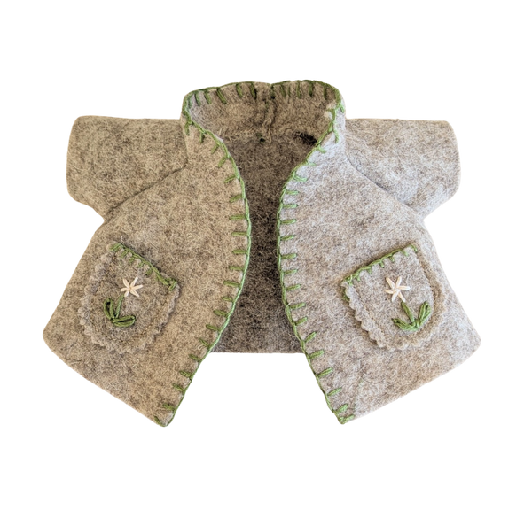 Embroidered wool jacket