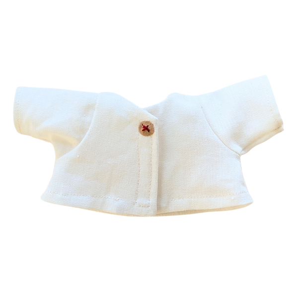 Linen collarless shirt