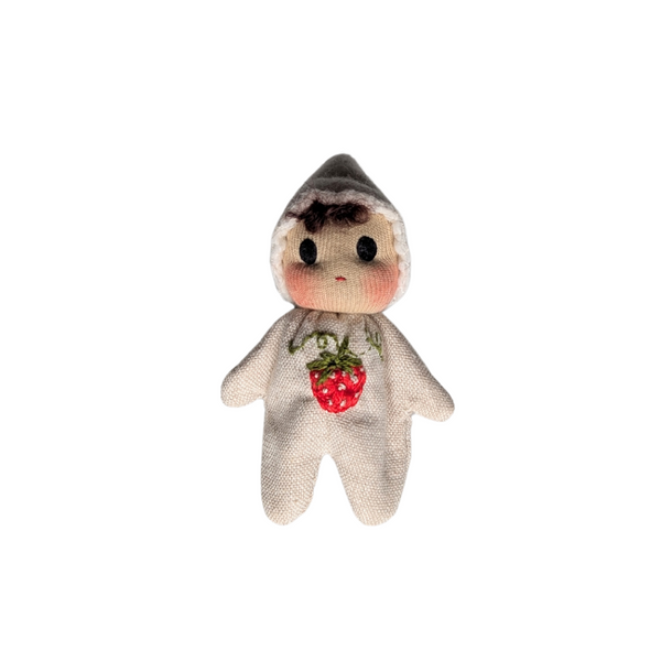 PRE-ORDER Tiny Dolls with an embroidered strawberry 🍓 Choose hair and skin colour.