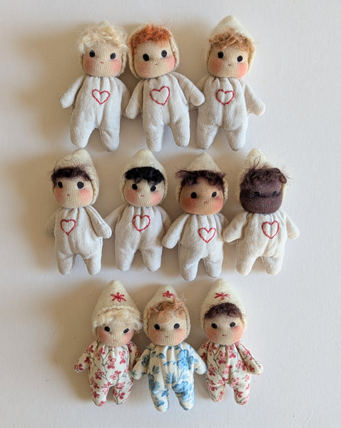 PRE-ORDER 'Little Sweet Nothings' teeny dolls - choose hair and skin colour