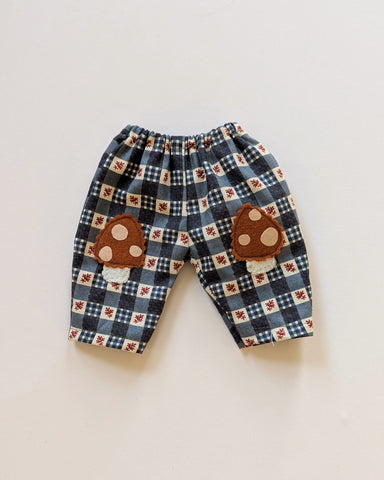 Checked Mushroom trousers