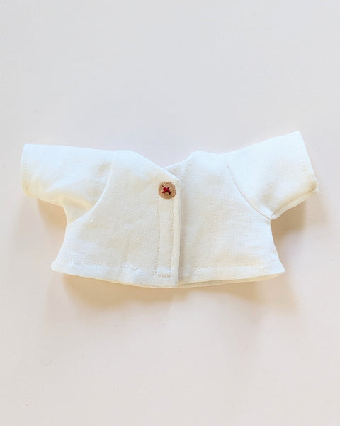 Linen collarless shirt