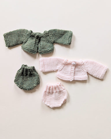 Cropped cardigan and bloomer set