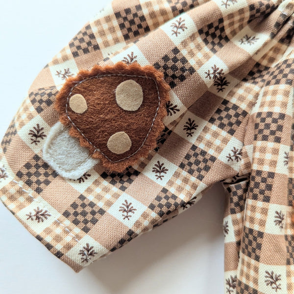 Brown Checked Mushroom trousers