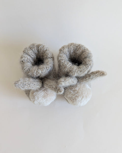 Fluffy bunny booties 0-6m