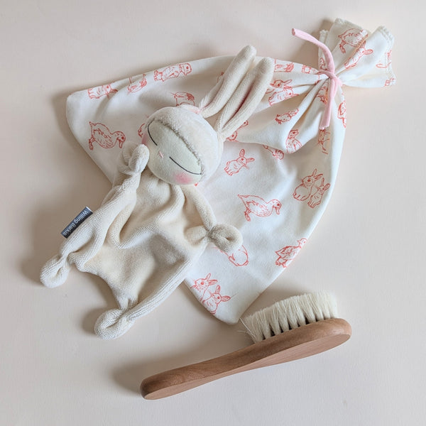Organic bunny and brush set