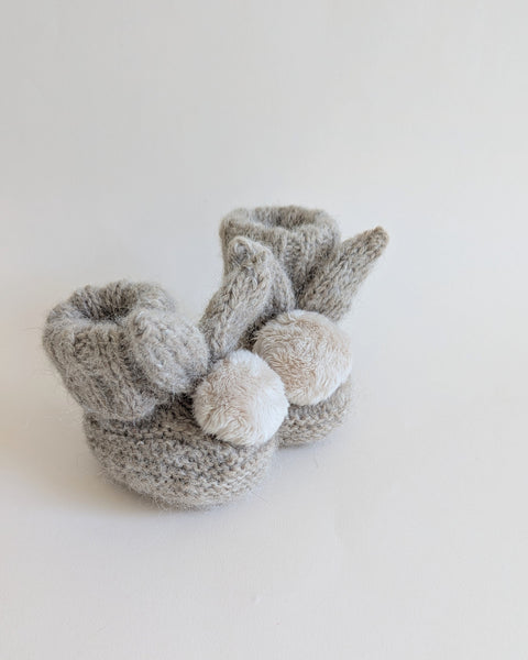 Fluffy bunny booties 0-6m