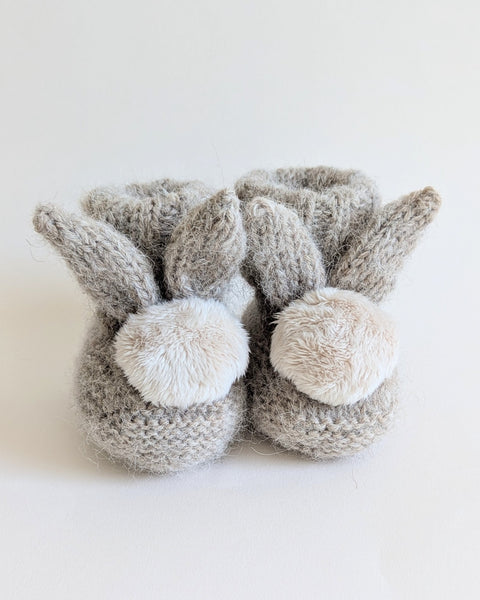 Fluffy bunny booties 0-6m